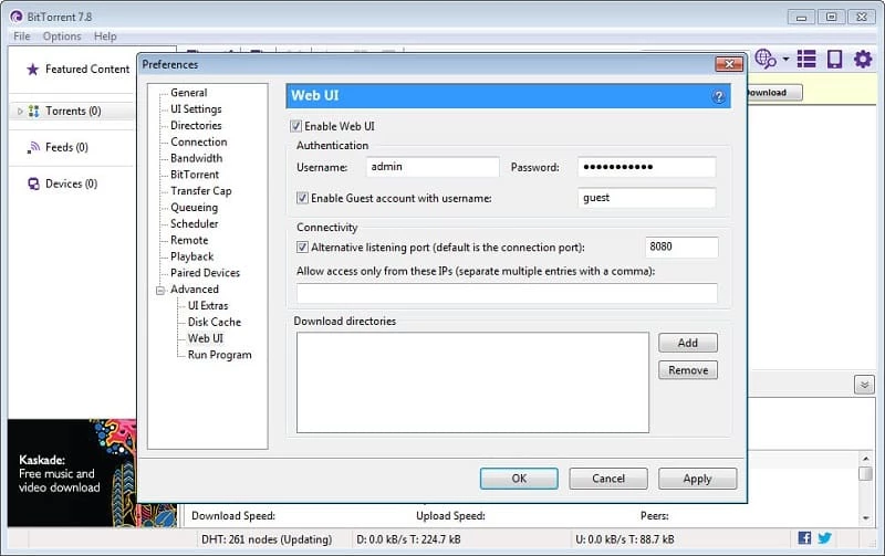 BitTorrent — tangkapan layar 3